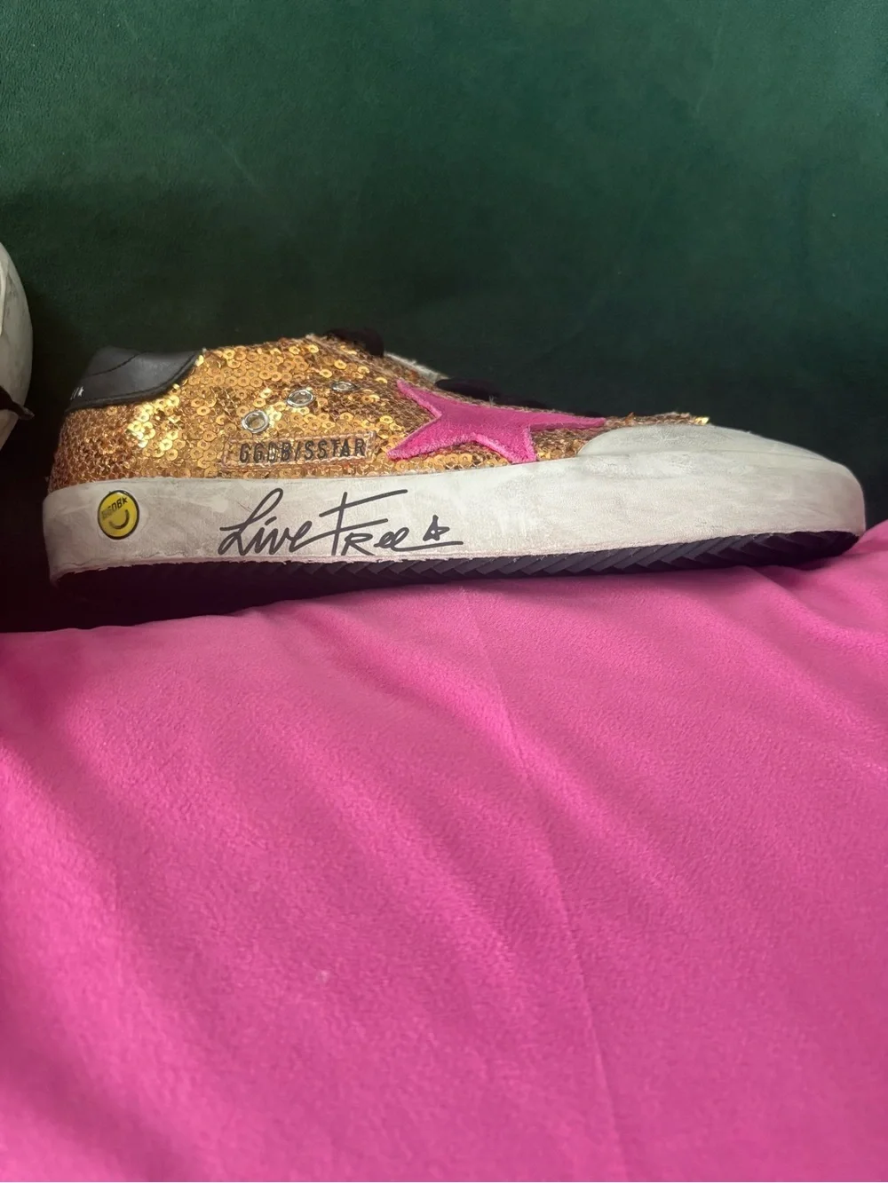 Golden Goose gold sequin